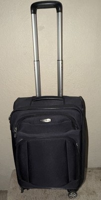Samsonite 22  Carry on Black Zip Rolling Handle Travel Luggage Suitcase