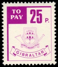 GIBRALTAR J17 - Coat of Arms "Postage Due" (pb15687)