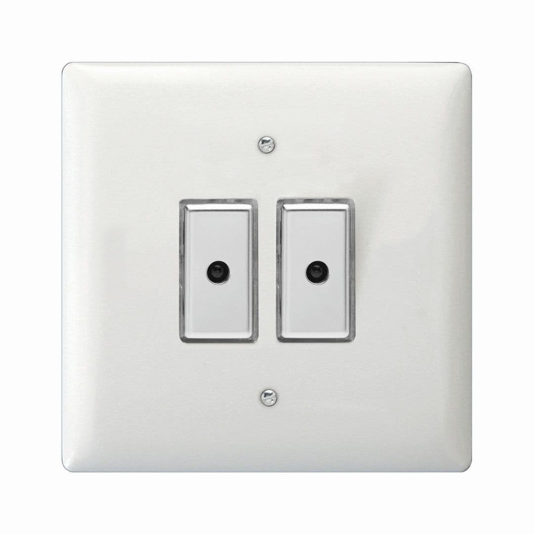 Varilight JOE102C Value White 2 Gang Multi-Way Touch Master LED Dimmer 100W
