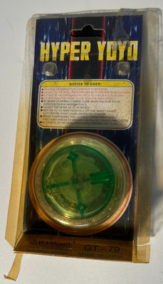 Vintage 1998 Hyper Yoyo Pro Spinner Professional Auto Return System GREEN NEW
