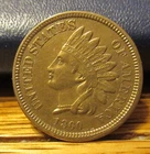 1860 Indian Head Cent, Rounded Bust, EF Detail