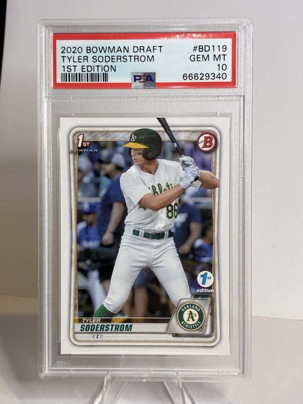 2020 Bowman Draft Tyler Soderstrom #BD-119 1st Edition PSA 10