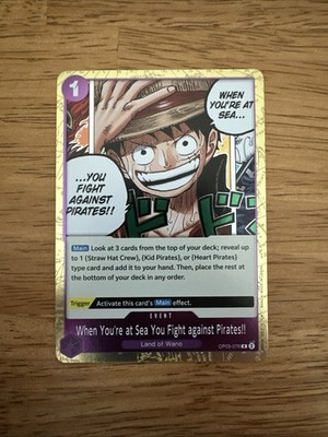 When You re At Sea You Fight Against Pirates!! OP05-076 R One Piece Awakening