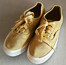 VANS Men's Beige Canvas Lace-Up Sneaker US 5 Round Toe Rubber Sole