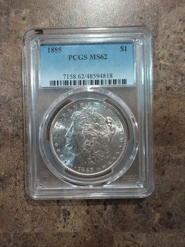 1885 Morgan Silver Dollar PCGS MS62 Philadelphia Mint