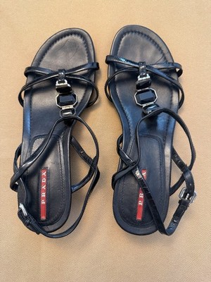 Prada Sandalen Schwarz Gr. 37/38