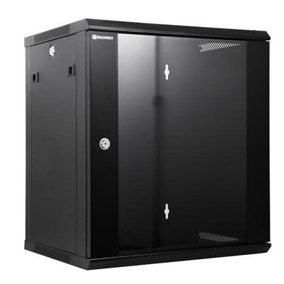Rackpath 12U Wall Mount Network Rack Cabinet 19  Server Rack 17.7  Deep Black