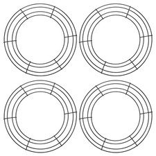 10 Inch Dream Catcher Rings, 4 Pcs Round Shape Macrame Wreath Hoop, Black