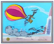 Up Up and a Weight Wile Chuck Jones Cel Wile Coyote Road Runner Hot Air Balloon