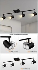 Track Lighting Kit, Kitchen Lighting Fixtures Ceiling, 4 Light Track