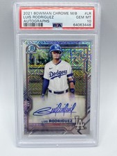 Topps 2021 Bowman Chrome Mojo Autographs Luis Rodriguez #BCMA-LR Dodgers PSA 10