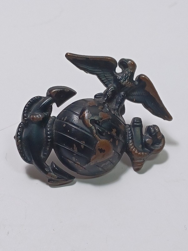 US Marine Corps Military Pin Eagle Globe & Anchor Screw Back 1 3/4 Hat Pin JB9B