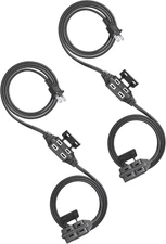 6 Ft 2-Prong Indoor Extension Cord with 3 Polarized Outlets, 2 Pack