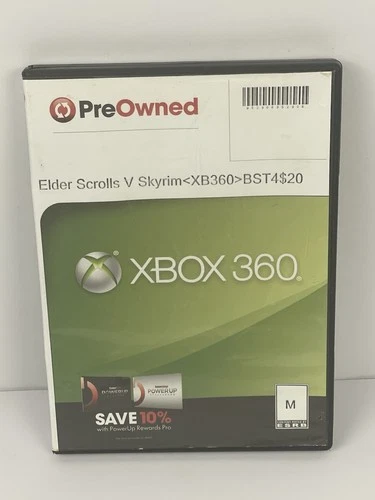 The Elder Scrolls V Skyrim Microsoft Xbox 360 Bethesda No Manual Gamestop Box
