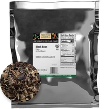 Frontier Co-op Organic Black Beans Flakes 1lb - For Bean Burger... 