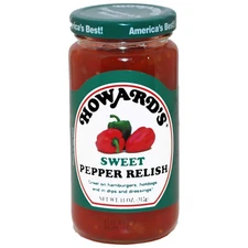 Howard's Sweet Pepper Relish 11oz Gluten Free Condiment for Grilling Dips