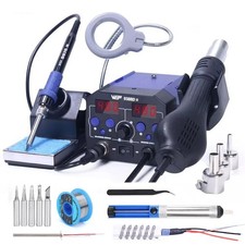 WEP Digital Hot Air Rework Station 938BD-II With LED Lamp Solder Iron Heat Gun
