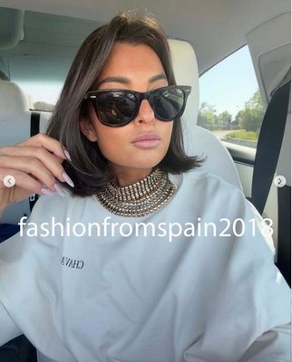 ZARA NEW WOMAN MAXI METAL PIECES CHOKER NECKLACE GOLDEN 4548/018