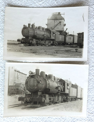 C. 1939 Elgin Joliet & Eastern Railroad Locomotive No. 528 Photo Lot Of 2