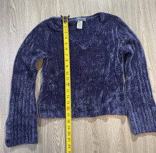 Yom River Blues Women s XL Purple Ribbed V-Ne...