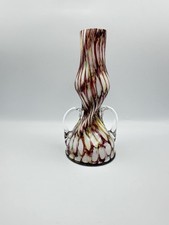 Franz Welz Tschechische Böhmische Kunst Glas Knospen Vase 30er Jahre Art Deco. 19 cm hoch