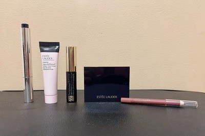 Estée Lauder 5pcs Makeup Sample Set Lip gloss Primer Mascara Bronzer Lip Pencil