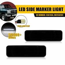 2x Smoked Led Front Side Marker Lights For Dodge D150 D250 D350 W150 W250 Pickup 2x Smoked Led Front Side Marker Lights For Dodge D150 D250 D350 W150 W250 Pickup
