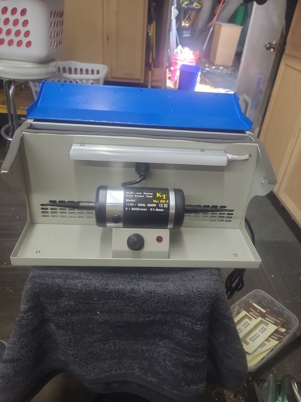 DM-5 with Dust Collector, Double Head Turbine, Jewelry Grinding Machine Tools