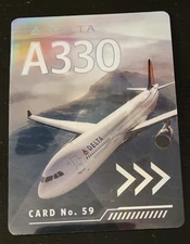 Delta Air Lines Pilot Trading Card from 2022, No. 59 Airbus A330-300