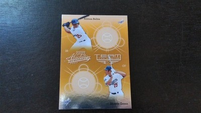 2002 Playoff Team Tandems Gold # TT-15 Adrian Beltre Shawn Green Dodgers (B62)