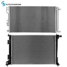 Cooling Radiator And A/C Condenser For 2020-2021 Kia Sportage EX LX SXL 2.4L l4