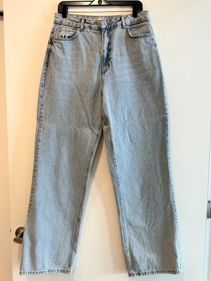 Koton Women's Jeans W32 L32 Light Blue Wide Leg Denim Mid Rise