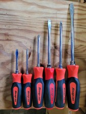 Snap-on Tools USA ORANGE 6pc Soft Grip Mixed Screwdriver Set USA