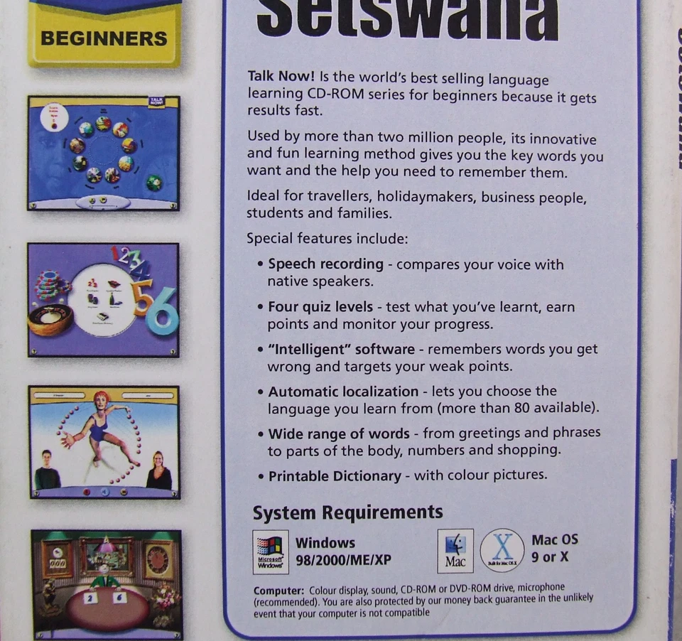 Learn Setswana Tswana (PC CD-ROM para Windows y Mac) nivel principiante Foto 3 de 4