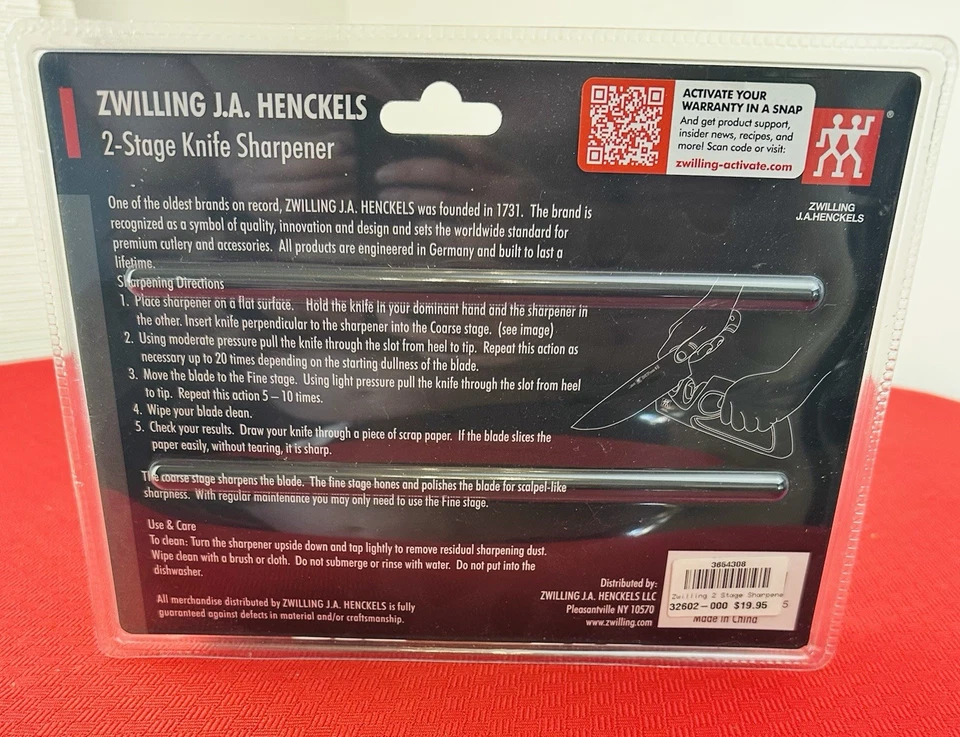 NEW Zwilling J.A. Henckels 2 Stage Pull Through Knife Sharpener Sealed - Image 2 of 2