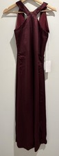 Burgundy Junior Formal Evening Long Gown Dress