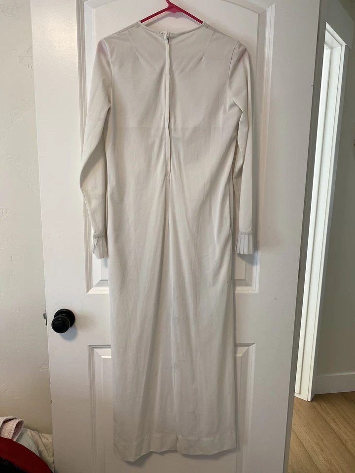 Винтажный женщин XS белая ночная рубашка платье костюм для Хэллоуина косплей призрак невесты - Изображение 2 из 4