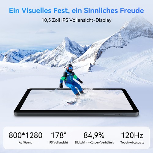 Tablet TABWEE T80 WiFi 10.1 pulgadas Andriod 15 12GB+64GB/2TB 6000mAh Gemini AI GPS - Imagen 4 de 8