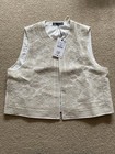 Zara embroidered waistcoat ecru large BNWT 