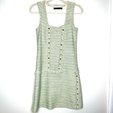 Zara Tweed Mini Dress Studded Lined Sleeveless Tank Style Women’s Stylish