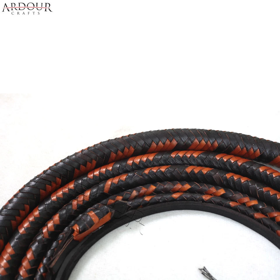Kangaroo Hide Leather 04 to 16 Feet 16 Plaits Bull Whip Indiana Jones Bullwhip - Image 2 of 4