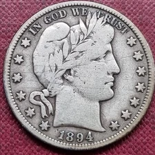 1894 S Barber Half Dollar 50c Better Grade VG Details #78272