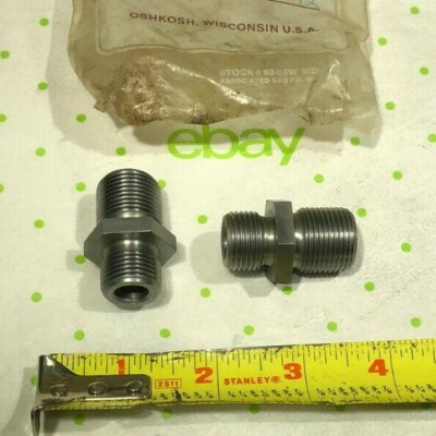 (2) x Westerbeke Universal Marine 301221 Atomic 4 Boat Engine Oil Filter Adapter