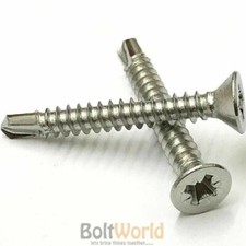 COUNTERSUNK SELF DRILLING TEK SCREWS ZINC PLATED METAL FIXING WINDOWS ROOFING
