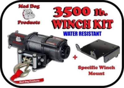 Mad Dog 4500LB Wide Winch Mount Combo – Fits Polaris Ranger 2017-2018 1000 Crew - View #7