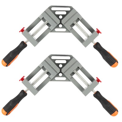 2 Pack Double Handle Corner Clamp, 90 Degree Right Angle Corner Clamp with Ad...