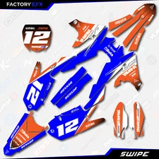 Blue & Orange Swipe Racing Graphics Kit fits 19-23 Yamaha YZ250F YZF250 Decal