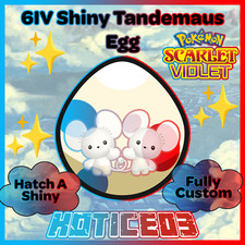 Tandemaus ✨ SHINY 6IV EGG ✨ Pokemon Scarlet & Violet ✨ TEAL MASK DLC ✨