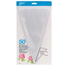 Soft Disposable Decorating Bags, 12-Inch, Pack of 50, Made in USA