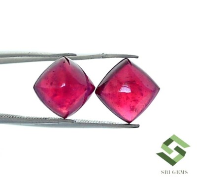 SBI Gems Natürliche Rubin Sugar Loaf Cabochon Paar 8x8 mm 8,78 ct lose Steine